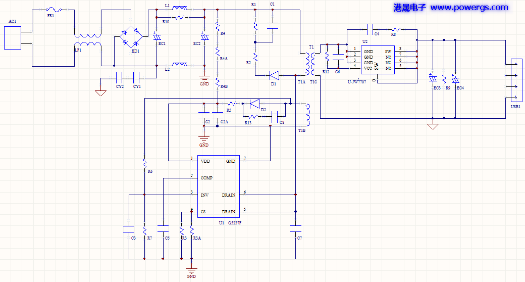 5V3A USB·ͼ BOM list,뵼G5237F